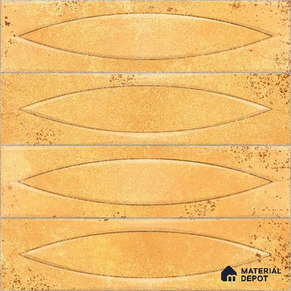 Geometric Wall Tile TL 05749 B Tones Irish Orange 1 ft x 1 ft Ceramic Glossy Finish - 9 mm | Suitable for Living Room, Bedroom, Kitchen, Bathroom | Please Expect a Slight Variation of Pattern (Sample)