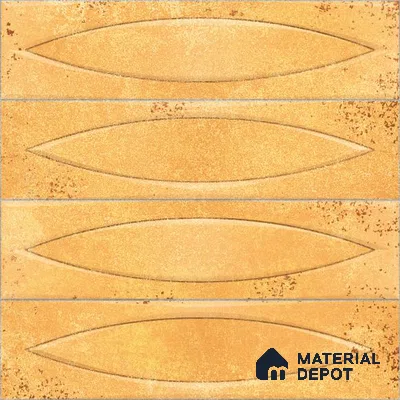 Patterned Wall Tile TL 05749 B Tones Irish Orange 1 ft x 1 ft Ceramic Glossy Finish - 9 mm | Suitable for Living Room, Bedroom, Kitchen, Bathroom | Please Expect a Slight Variation of Pattern