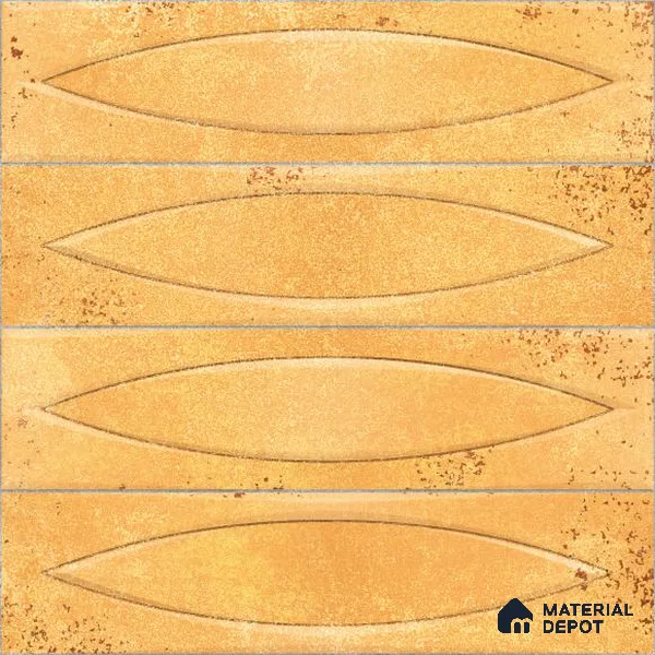 Patterned Wall Tile TL 05749 B Tones Irish Orange 1 ft x 1 ft Ceramic Glossy Finish - 9 mm | Suitable for Living Room, Bedroom, Kitchen, Bathroom | Please Expect a Slight Variation of Pattern