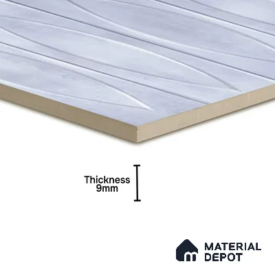 Geometric Wall Tile TL 05749 D Tones Irish Blue 1 ft x 1 ft Ceramic Glossy Finish - 9 mm | Suitable for Living Room, Bedroom, Kitchen, Bathroom | Please Expect a Slight Variation of Pattern (Sample)