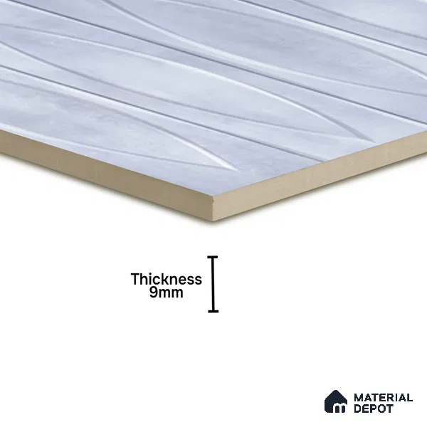 Geometric Wall Tile TL 05749 D Tones Irish Blue 1 ft x 1 ft Ceramic Glossy Finish - 9 mm | Suitable for Living Room, Bedroom, Kitchen, Bathroom | Please Expect a Slight Variation of Pattern (Sample)