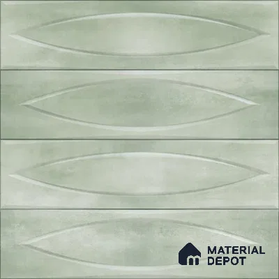 Geometric Wall Tile TL 05749 Tones Irish jade 1 ft x 1 ft Ceramic Glossy Finish - 9 mm | Suitable for Living Room, Bedroom, Kitchen, Bathroom | Please Expect a Slight Variation of Pattern (Sample)
