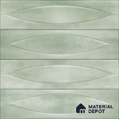 Geometric Wall Tile TL 05749 Tones Irish jade 1 ft x 1 ft Ceramic Glossy Finish - 9 mm | Suitable for Living Room, Bedroom, Kitchen, Bathroom | Please Expect a Slight Variation of Pattern (Sample)