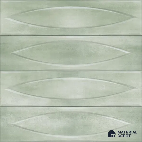 Geometric Wall Tile TL 05749 Tones Irish jade 1 ft x 1 ft Ceramic Glossy Finish - 9 mm | Suitable for Living Room, Bedroom, Kitchen, Bathroom | Please Expect a Slight Variation of Pattern (Sample)