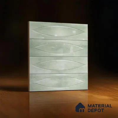 Geometric Wall Tile TL 05749 Tones Irish jade 1 ft x 1 ft Ceramic Glossy Finish - 9 mm | Suitable for Living Room, Bedroom, Kitchen, Bathroom | Please Expect a Slight Variation of Pattern (Sample)