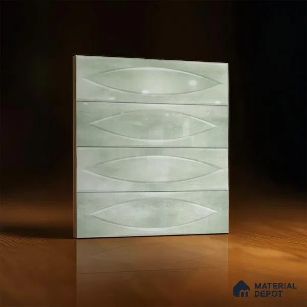 Geometric Wall Tile TL 05749 Tones Irish jade 1 ft x 1 ft Ceramic Glossy Finish - 9 mm | Suitable for Living Room, Bedroom, Kitchen, Bathroom | Please Expect a Slight Variation of Pattern (Sample)