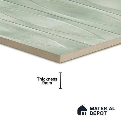 Geometric Wall Tile TL 05749 Tones Irish jade 1 ft x 1 ft Ceramic Glossy Finish - 9 mm | Suitable for Living Room, Bedroom, Kitchen, Bathroom | Please Expect a Slight Variation of Pattern (Sample)