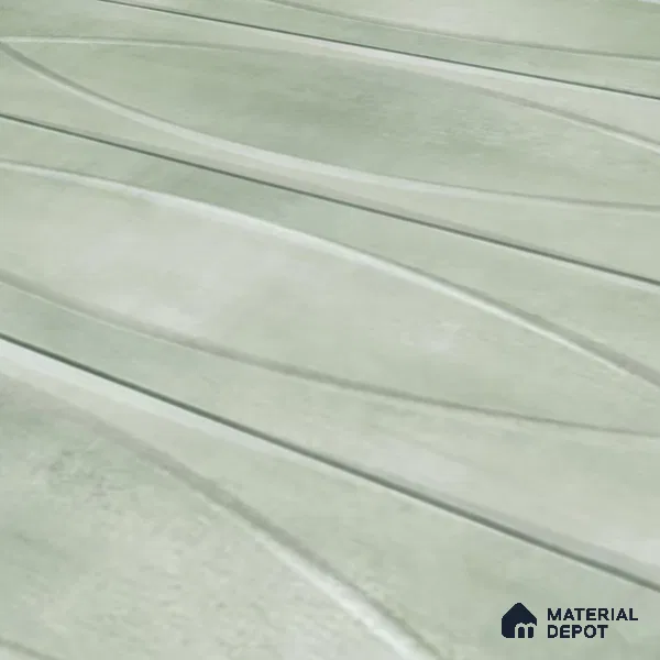 Geometric Wall Tile TL 05749 Tones Irish jade 1 ft x 1 ft Ceramic Glossy Finish - 9 mm | Suitable for Living Room, Bedroom, Kitchen, Bathroom | Please Expect a Slight Variation of Pattern (Sample)