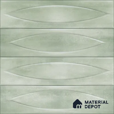 Patterned Wall Tile TL 05749 Tones Irish jade 1 ft x 1 ft Ceramic Glossy Finish - 9 mm | Suitable for Living Room, Bedroom, Kitchen, Bathroom | Please Expect a Slight Variation of Pattern