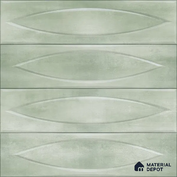 Patterned Wall Tile TL 05749 Tones Irish jade 1 ft x 1 ft Ceramic Glossy Finish - 9 mm | Suitable for Living Room, Bedroom, Kitchen, Bathroom | Please Expect a Slight Variation of Pattern