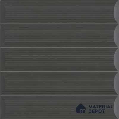 Faux Subway Wall Tile TL 05753 D Tones Ridge Black 1 ft x 1 ft Ceramic Matte Finish - 9 mm | Suitable For Kitchen, Bathroom, Dining Area | Please Expect a Slight Variation of Pattern
