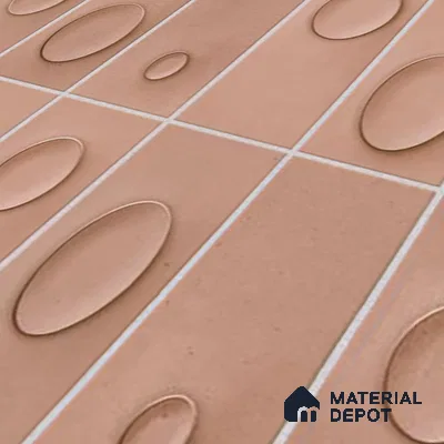 Patterned Wall Tile TL 05750 B Tones Tron Cipria 1 ft x 1 ft Ceramic Glossy Finish - 9 mm | Suitable for Living Room, Bedroom, Kitchen, Bathroom | Please Expect a Slight Variation of Pattern
