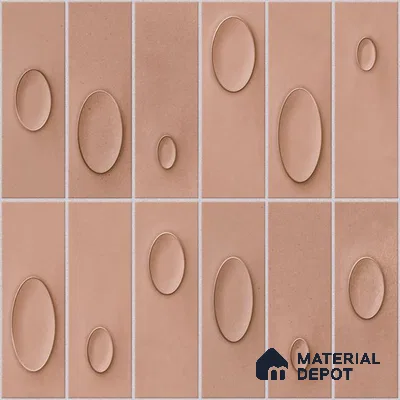 Patterned Wall Tile TL 05750 B Tones Tron Cipria 1 ft x 1 ft Ceramic Glossy Finish - 9 mm | Suitable for Living Room, Bedroom, Kitchen, Bathroom | Please Expect a Slight Variation of Pattern