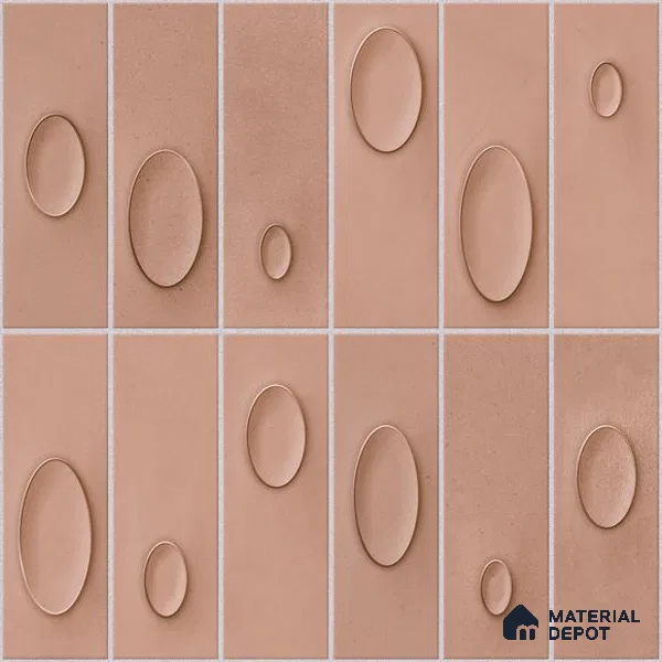 Patterned Wall Tile TL 05750 B Tones Tron Cipria 1 ft x 1 ft Ceramic Glossy Finish - 9 mm | Suitable for Living Room, Bedroom, Kitchen, Bathroom | Please Expect a Slight Variation of Pattern