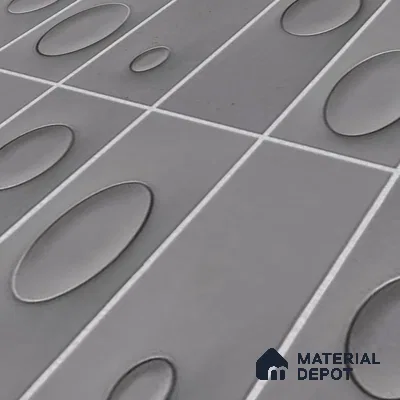 Patterned Wall Tile TL 05750 D Tones Tron Terra 1 ft x 1 ft Ceramic Glossy Finish - 9 mm | Suitable for Living Room, Bedroom, Kitchen, Bathroom | Please Expect a Slight Variation of Pattern