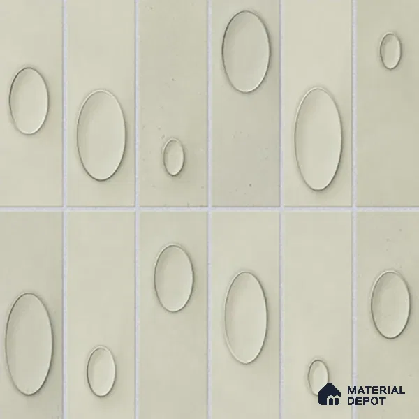 Geometric Wall Tile TL 05750 E Tones Tron Clay 1 ft x 1 ft Ceramic Glossy Finish - 9 mm | Suitable for Living Room, Bedroom, Kitchen, Bathroom | Please Expect a Slight Variation of Pattern (Sample)