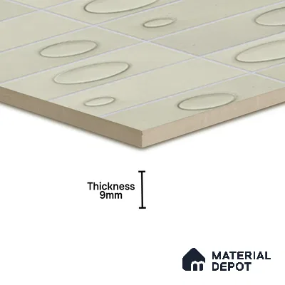 Geometric Wall Tile TL 05750 E Tones Tron Clay 1 ft x 1 ft Ceramic Glossy Finish - 9 mm | Suitable for Living Room, Bedroom, Kitchen, Bathroom | Please Expect a Slight Variation of Pattern (Sample)