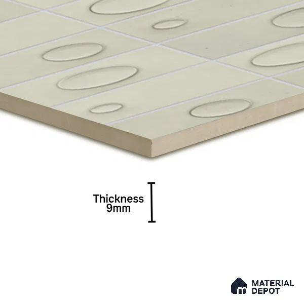 Geometric Wall Tile TL 05750 E Tones Tron Clay 1 ft x 1 ft Ceramic Glossy Finish - 9 mm | Suitable for Living Room, Bedroom, Kitchen, Bathroom | Please Expect a Slight Variation of Pattern (Sample)