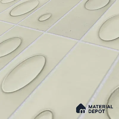 Geometric Wall Tile TL 05750 E Tones Tron Clay 1 ft x 1 ft Ceramic Glossy Finish - 9 mm | Suitable for Living Room, Bedroom, Kitchen, Bathroom | Please Expect a Slight Variation of Pattern (Sample)