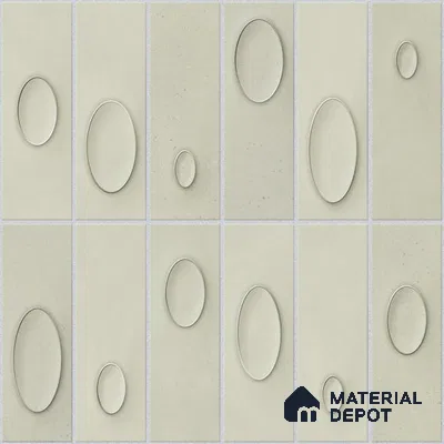 Patterned Wall Tile TL 05750 E Tones Tron Clay 1 ft x 1 ft Ceramic Glossy Finish - 9 mm | Suitable for Living Room, Bedroom, Kitchen, Bathroom | Please Expect a Slight Variation of Pattern
