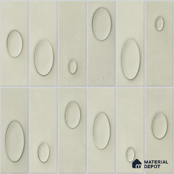 Patterned Wall Tile TL 05750 E Tones Tron Clay 1 ft x 1 ft Ceramic Glossy Finish - 9 mm | Suitable for Living Room, Bedroom, Kitchen, Bathroom | Please Expect a Slight Variation of Pattern