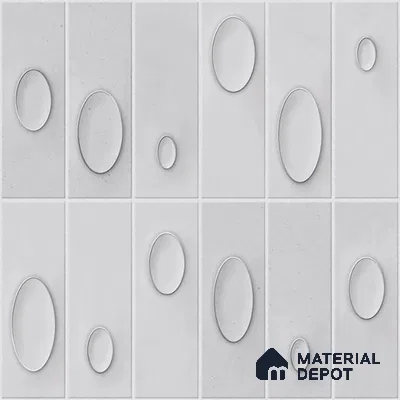 Geometric Wall Tile TL 05750 Tones Tron Titanio 1 ft x 1 ft Ceramic Glossy Finish - 9 mm | Suitable for Living Room, Bedroom, Kitchen, Bathroom | Please Expect a Slight Variation of Pattern (Sample)