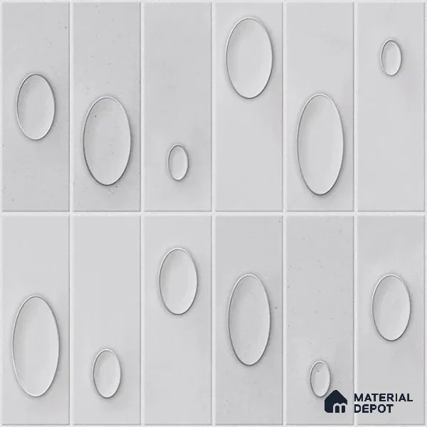 Geometric Wall Tile TL 05750 Tones Tron Titanio 1 ft x 1 ft Ceramic Glossy Finish - 9 mm | Suitable for Living Room, Bedroom, Kitchen, Bathroom | Please Expect a Slight Variation of Pattern (Sample)