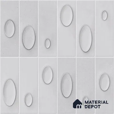 Geometric Wall Tile TL 05750 Tones Tron Titanio 1 ft x 1 ft Ceramic Glossy Finish - 9 mm | Suitable for Living Room, Bedroom, Kitchen, Bathroom | Please Expect a Slight Variation of Pattern (Sample)