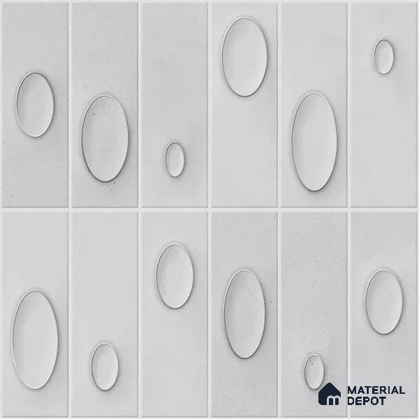 Patterned Wall Tile TL 05750 Tones Tron Titanio 1 ft x 1 ft Ceramic Glossy Finish - 9 mm | Suitable for Living Room, Bedroom, Kitchen, Bathroom | Please Expect a Slight Variation of Pattern