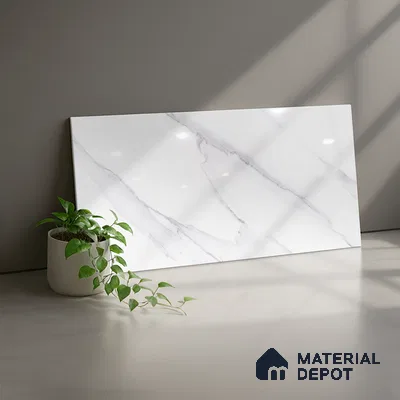 Marble Wall Tile TL 05996 B 7105 D Dark 2 ft x 1 ft Ceramic Glossy Finish - 7.5 mm | Suitable For Kitchen, Bathroom (Sample)