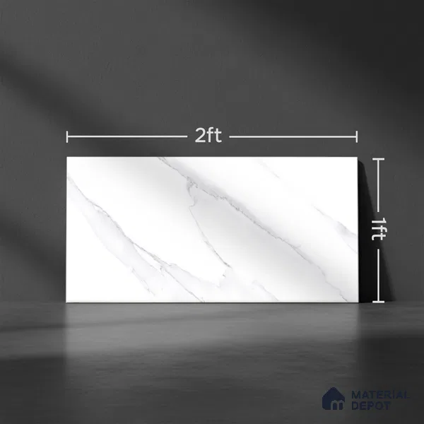 Marble Wall Tile TL 05996 B 7105 D Dark 2 ft x 1 ft Ceramic Glossy Finish - 7.5 mm | Suitable For Kitchen, Bathroom (Sample)