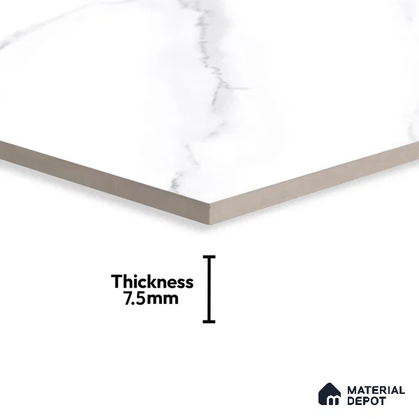 Marble Wall Tile TL 05996 B 7105 D Dark 2 ft x 1 ft Ceramic Glossy Finish - 7.5 mm | Suitable For Kitchen, Bathroom (Sample)