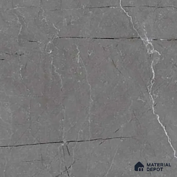Marble Floor & Wall Tile TL 02198 Geriatric Grey 4 ft x 2 ft Glossy Finish Vitrified Tile - 9 mm (Random 5)