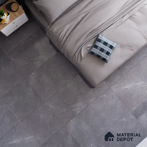 Marble Floor & Wall Tile TL 02198 Geriatric Grey 4 ft x 2 ft Glossy Finish Vitrified Tile - 9 mm (Random 5)