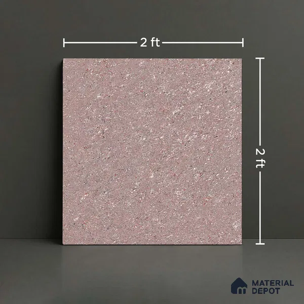 Stone Look Floor Tile TL 09389 B | Glossy Finish 2 ft x 2 ft Vitrified Tile - 8 mm | Suitable For Kitchen, Bathroom, Bedroom & Office
