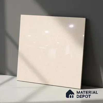 Stone Floor Tile TL 09389 E Silver Gold 2 ft x 2 ft Glossy Finish Vitrified Tile - 8 mm  | Suitable For Bathroom, Terrace & Balcony