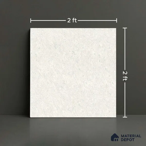 Stone Floor Tile TL 09389 F Silver Pista 2 ft x 2 ft Glossy Finish Vitrified Tile - 8 mm  | Suitable For Bathroom, Terrace & Balcony