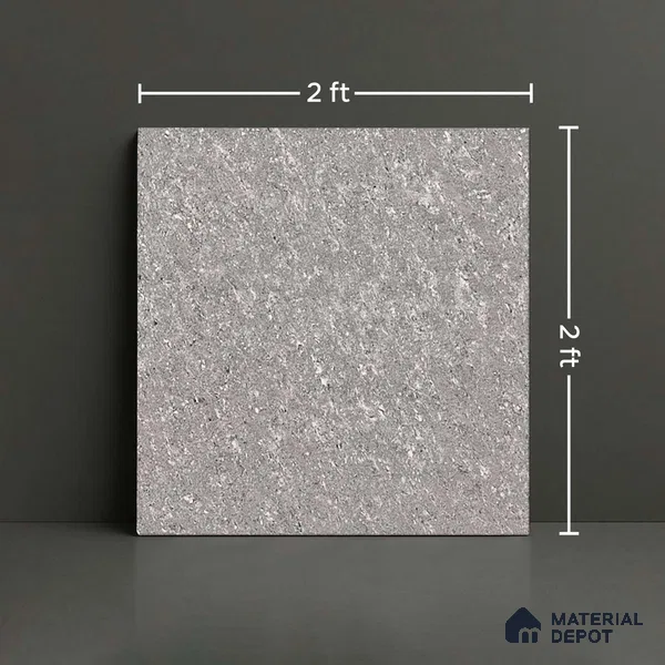 Stone Look Floor Tile TL 09389 | Glossy Finish 2 ft x 2 ft Vitrified Tile - 8 mm | Suitable For Kitchen, Bathroom, Bedroom & Office