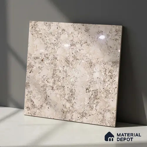 Marble Look Floor Tile TL 09390 D | Glossy Finish 2 ft x 2 ft Vitrified Tile - 8 mm | Suitable For Kitchen, Bathroom, Bedroom & Office