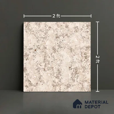 Marble Look Floor Tile TL 09390 D | Glossy Finish 2 ft x 2 ft Vitrified Tile - 8 mm | Suitable For Kitchen, Bathroom, Bedroom & Office