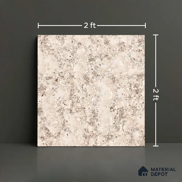 Marble Look Floor Tile TL 09390 D | Glossy Finish 2 ft x 2 ft Vitrified Tile - 8 mm | Suitable For Kitchen, Bathroom, Bedroom & Office