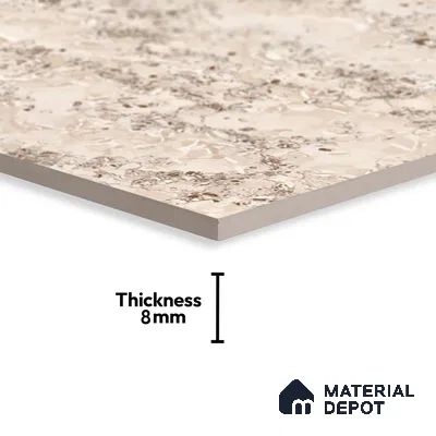 Marble Look Floor Tile TL 09390 D | Glossy Finish 2 ft x 2 ft Vitrified Tile - 8 mm | Suitable For Kitchen, Bathroom, Bedroom & Office
