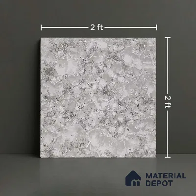 Marble Look Floor Tile TL 09390 | Glossy Finish 2 ft x 2 ft Vitrified Tile - 8 mm | Suitable For Kitchen, Bathroom, Bedroom & Office