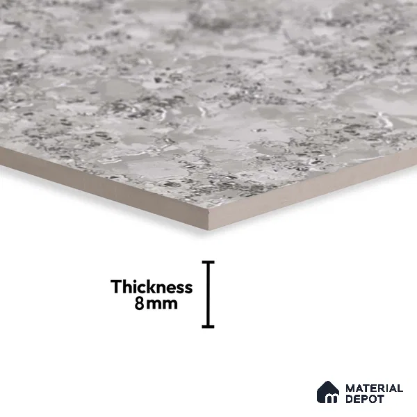 Marble Look Floor Tile TL 09390 | Glossy Finish 2 ft x 2 ft Vitrified Tile - 8 mm | Suitable For Kitchen, Bathroom, Bedroom & Office