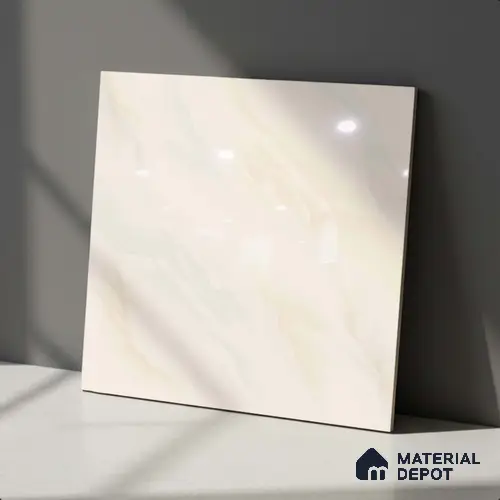 Stone Look Floor Tile TL 09395 | Glossy Finish 2 ft x 2 ft Vitrified Tile - 7 mm | Suitable For Kitchen, Bathroom, Bedroom & Office