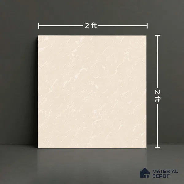 Marble Look Floor Tile TL 09392 | Glossy Finish 2 ft x 2 ft Vitrified Tile - 9 mm | Suitable For Kitchen, Bathroom, Bedroom & Office (Sample)