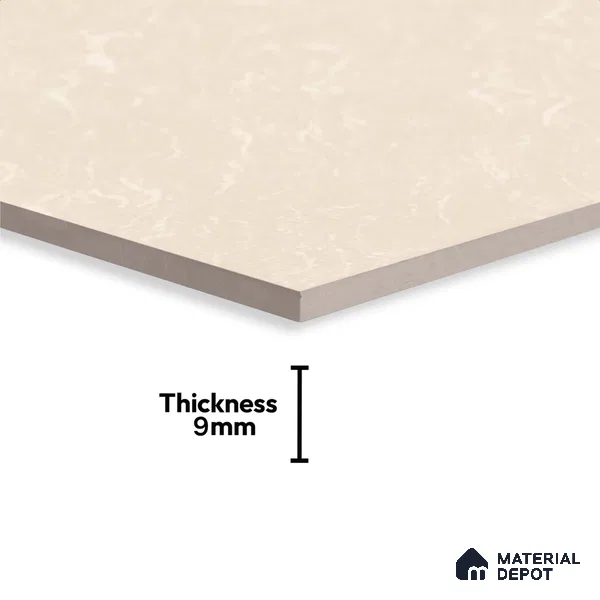Marble Look Floor Tile TL 09392 | Glossy Finish 2 ft x 2 ft Vitrified Tile - 9 mm | Suitable For Kitchen, Bathroom, Bedroom & Office (Sample)