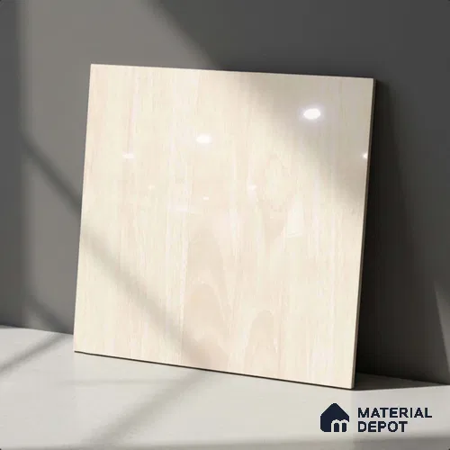 Wood Look Floor Tile TL 09393 | Glossy Finish 2 ft x 2 ft Vitrified Tile - 9 mm | Suitable For Kitchen, Bathroom, Bedroom & Office