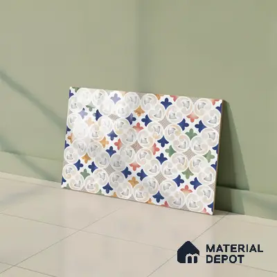 Highlighter Look Wall Tile TL 08840 B | Glossy Finish 18 x 12 inch Ceramic Tile - 7 mm | Suitable For Kitchen & Bathroom