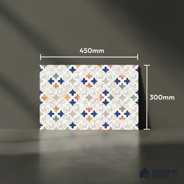 Highlighter Look Wall Tile TL 08840 B | Glossy Finish 18 x 12 inch Ceramic Tile - 7 mm | Suitable For Kitchen & Bathroom